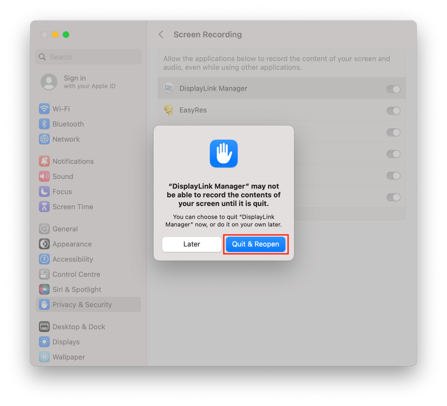 DisplayLink